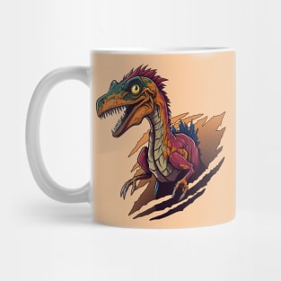 Velociraptor Dinosaur Vivid Colors Mug